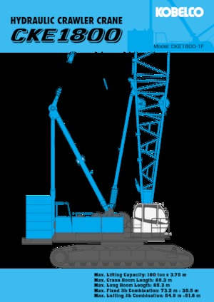 Grúas sobre orugas - Pluma de celosía Kobelco CKE1800