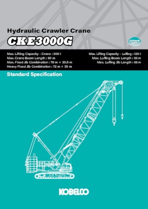 Grúas sobre orugas - Pluma de celosía Kobelco CKE3000G