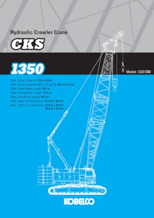 Grúas sobre orugas - Pluma de celosía Kobelco CKS1350