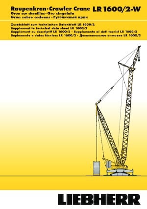 Grúas sobre orugas - Pluma de celosía Liebherr LR 1600/2-W