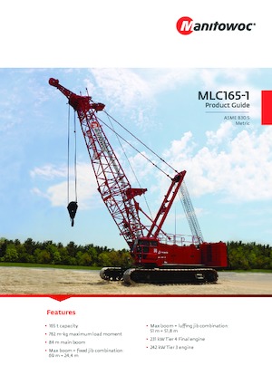 Grúas sobre orugas - Pluma de celosía Manitowoc MLC165-1