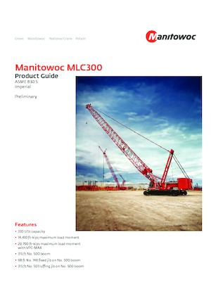 Grúas sobre orugas - Pluma de celosía Manitowoc MLC300