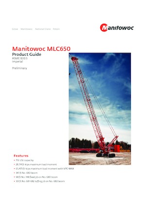 Grúas sobre orugas - Pluma de celosía Manitowoc MLC650