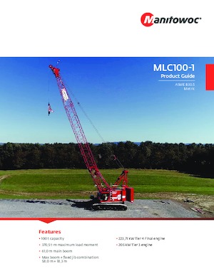 Grúas sobre orugas - Pluma de celosía Manitowoc MLC100-1
