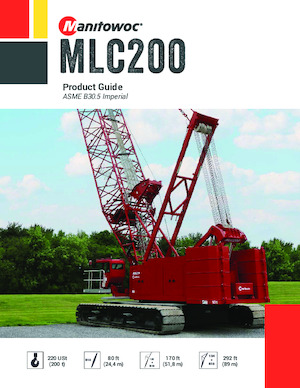 Grúas sobre orugas - Pluma de celosía Manitowoc MLC200