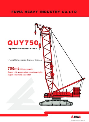 Grúas sobre orugas - Pluma de celosía Fuwa QUY750