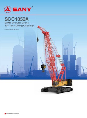 Grúas sobre orugas - Pluma de celosía Sany SCC1350A