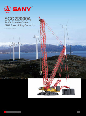 Grúas sobre orugas - Pluma de celosía Sany SCC22000A