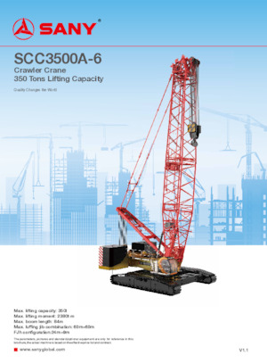 Grúas sobre orugas - Pluma de celosía Sany SCC3500A-6