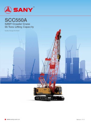 Grúas sobre orugas - Pluma de celosía Sany SCC550A