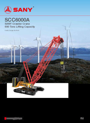 Grúas sobre orugas - Pluma de celosía Sany SCC6000A