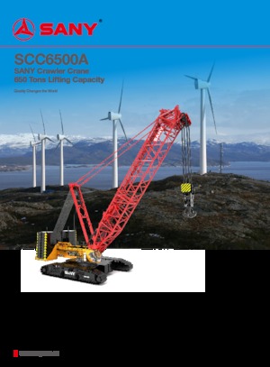 Grúas sobre orugas - Pluma de celosía Sany SCC6500A