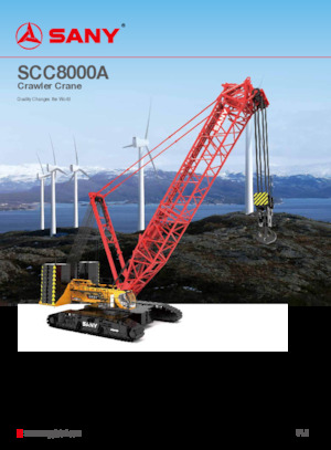 Grúas sobre orugas - Pluma de celosía Sany SCC8000A