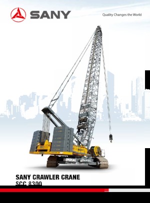 Grúas sobre orugas - Pluma de celosía Sany SCC8300