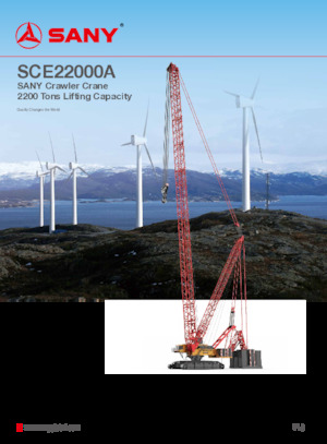 Grúas sobre orugas - Pluma de celosía Sany SCE22000A