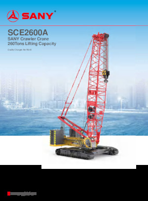Grúas sobre orugas - Pluma de celosía Sany SCE2600A