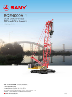 Grúas sobre orugas - Pluma de celosía Sany SCE4000A-1