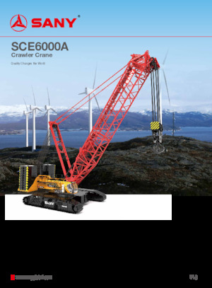 Grúas sobre orugas - Pluma de celosía Sany SCE6000A