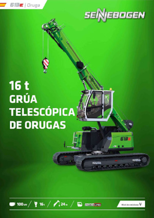 Grúas sobre orugas - Pluma telescópica Sennebogen 613E