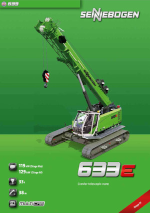 Grúas sobre orugas - Pluma telescópica Sennebogen 633E
