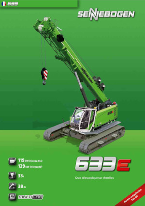 Grúas sobre orugas - Pluma telescópica Sennebogen 633E