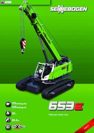 Grúas sobre orugas - Pluma telescópica Sennebogen 653 R