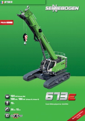 Grúas sobre orugas - Pluma telescópica Sennebogen 673 R