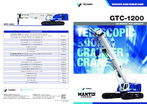 Grúas sobre orugas - Pluma telescópica Tadano GTC-1200