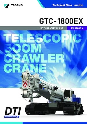 Grúas sobre orugas - Pluma telescópica Tadano GTC-2000