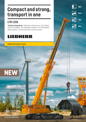 Grúas sobre orugas - Pluma telescópica Liebherr LTR 1150