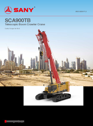Grúas sobre orugas - Pluma telescópica Sany SCA900TB