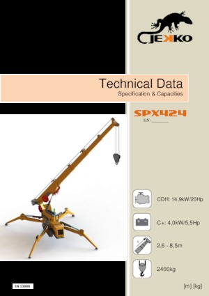Grúas sobre orugas - Pluma telescópica Jekko SPX424