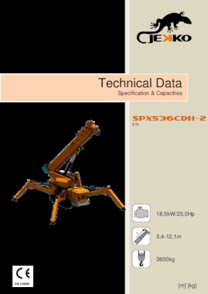 Grúas sobre orugas - Pluma telescópica Jekko SPX536