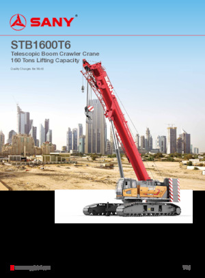Grúas sobre orugas - Pluma telescópica Sany STB1600T6