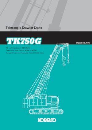 Grúas sobre orugas - Pluma telescópica Kobelco TK750G