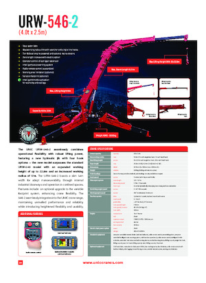 Grúas sobre orugas - Pluma telescópica UNIC URW-546-2