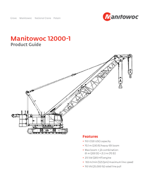Grúas sobre orugas - Pluma de celosía Manitowoc 12000 E-1