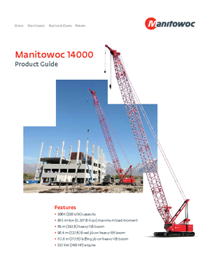 Grúas sobre orugas - Pluma de celosía Manitowoc 14000