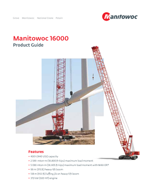 Grúas sobre orugas - Pluma de celosía Manitowoc 16000