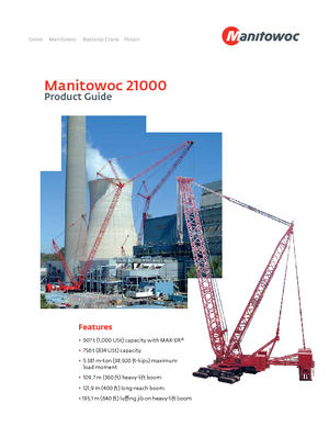 Grúas sobre orugas - Pluma de celosía Manitowoc 21000
