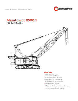 Grúas sobre orugas - Pluma de celosía Manitowoc 8500 E-1