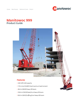Grúas sobre orugas - Pluma de celosía Manitowoc 999