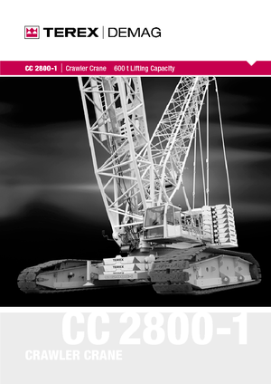 Grúas sobre orugas - Pluma de celosía Terex-Demag CC 2800-1