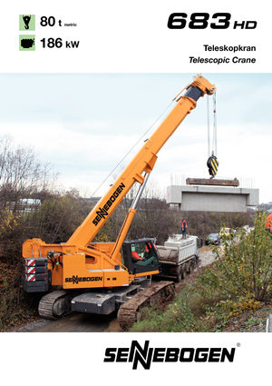 Grúas sobre orugas - Pluma telescópica Sennebogen 683 HD