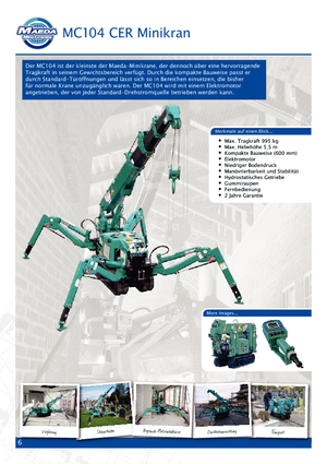 Grúas sobre orugas - Pluma telescópica Maeda MC 104 CER *