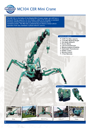 Grúas sobre orugas - Pluma telescópica Maeda MC 104 CER *