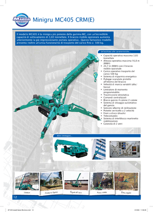 Grúas sobre orugas - Pluma telescópica Maeda MC 405 CRME