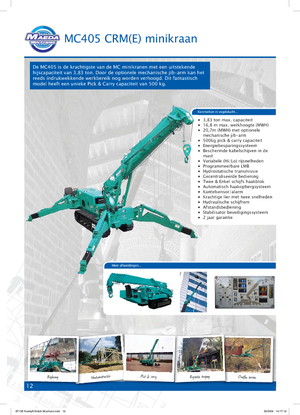 Grúas sobre orugas - Pluma telescópica Maeda MC 405 CRME