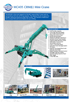 Grúas sobre orugas - Pluma telescópica Maeda MC 405 CRME