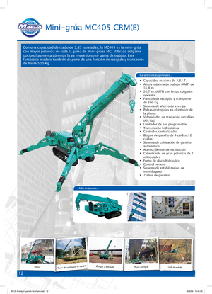 Grúas sobre orugas - Pluma telescópica Maeda MC 405 CRME